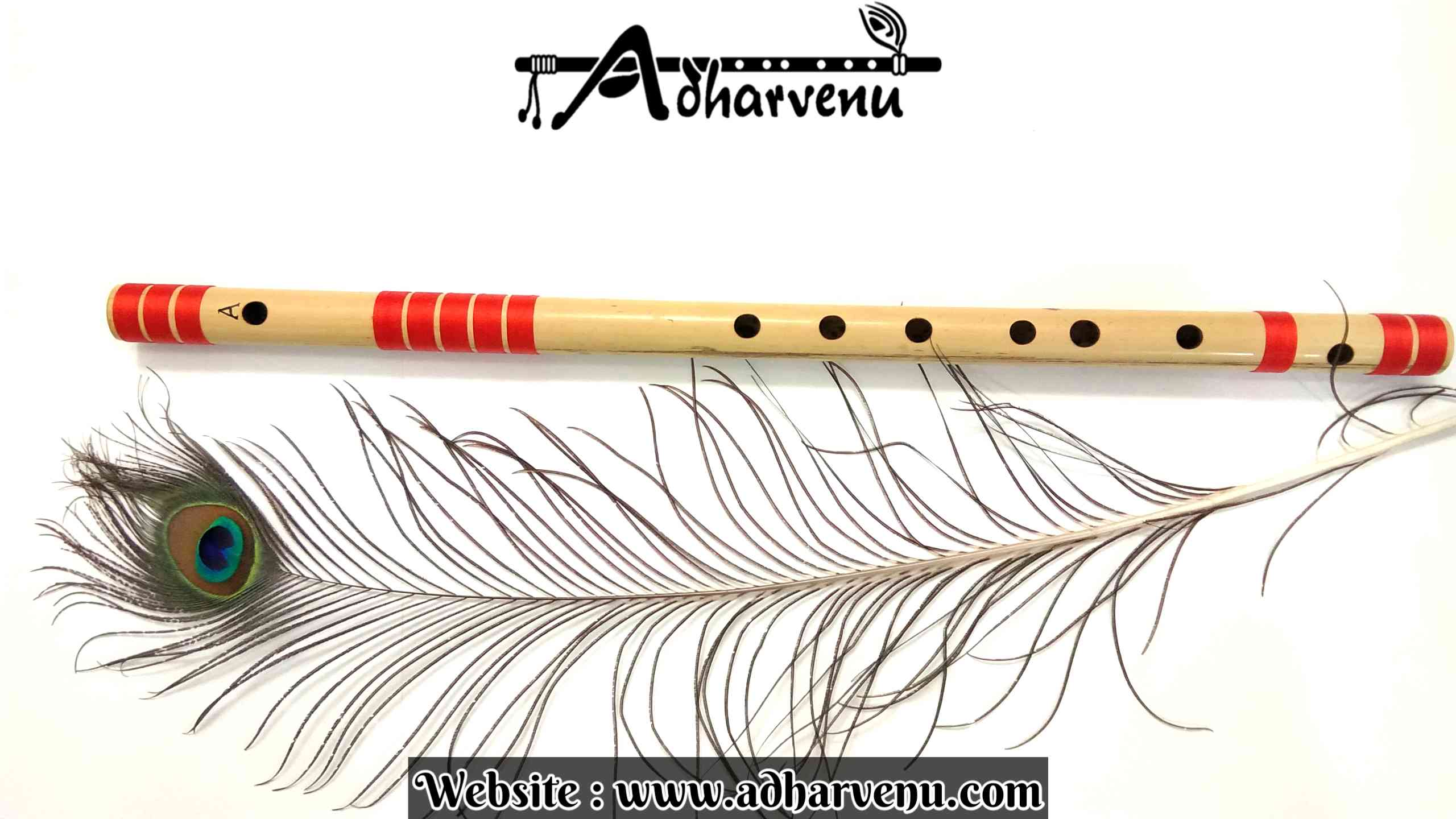 A Natural Base Indian Bamboo Flute (23 Inches)